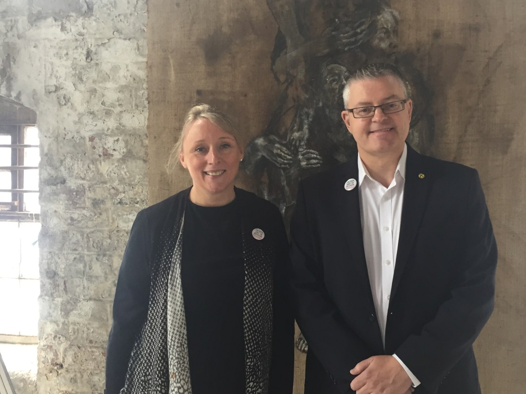 RIG Arts Karen Patton Orr and Stuart McMillan MSP.JPG